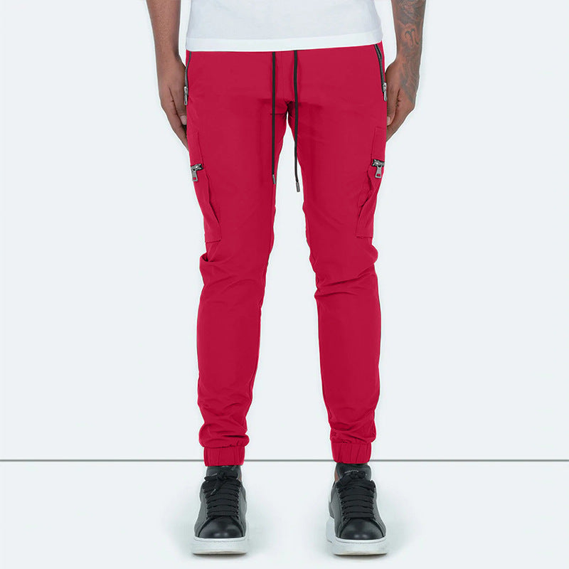 Pantalon cargo pour hommes avec poches zippées latérales Chic und Stil