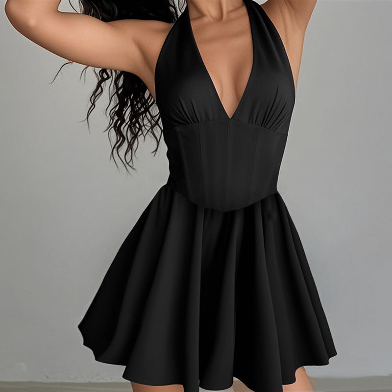 Robe mini A-ligne à décolleté halter Chic und Stil