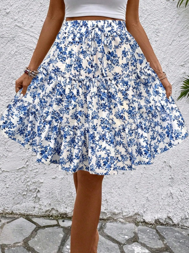 Jupe portefeuille aérien pour dames avec détails volants Chic und Stil