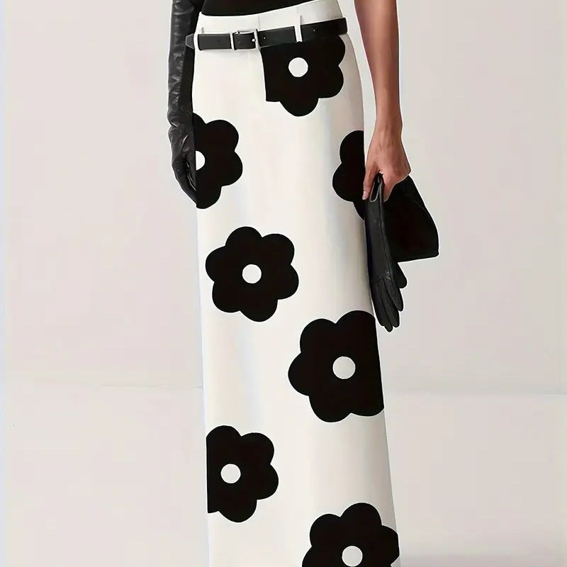 Jupe maxi dames avec motif floral et silhouette élégante Chic und Stil