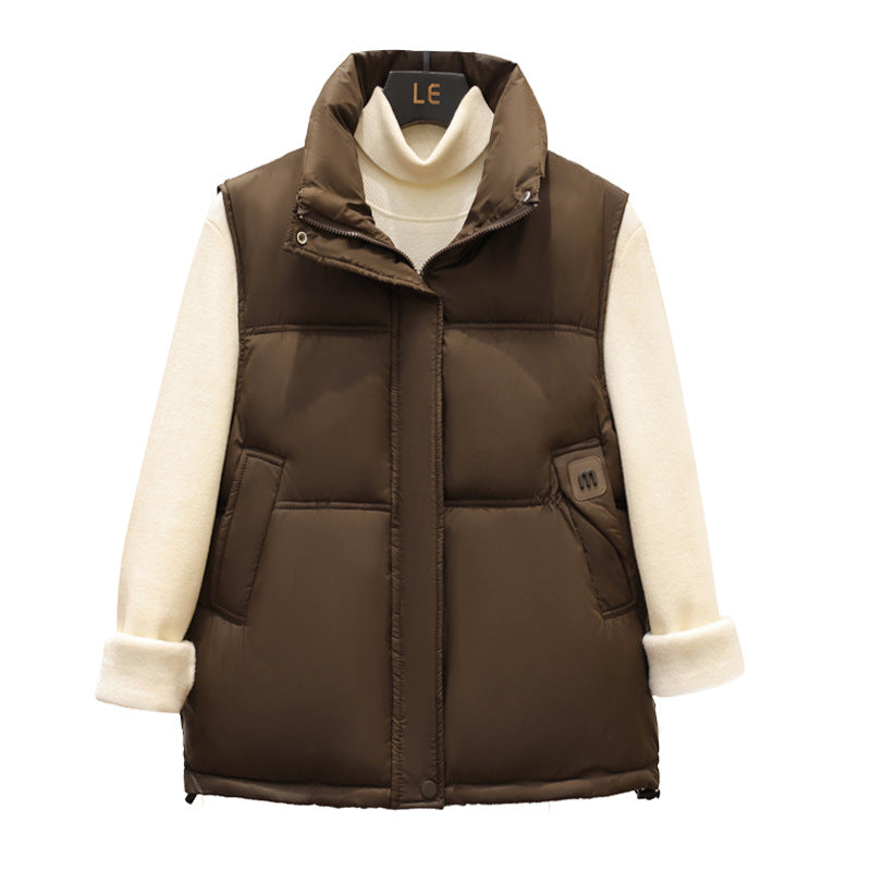 Dames gilet matelassé avec col haut Chic und Stil