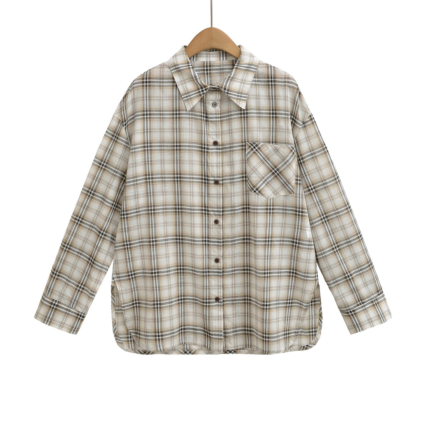 Chemise à carreaux décontractée pour femmes avec coupe oversized et poche poitrine pratique Chic und Stil
