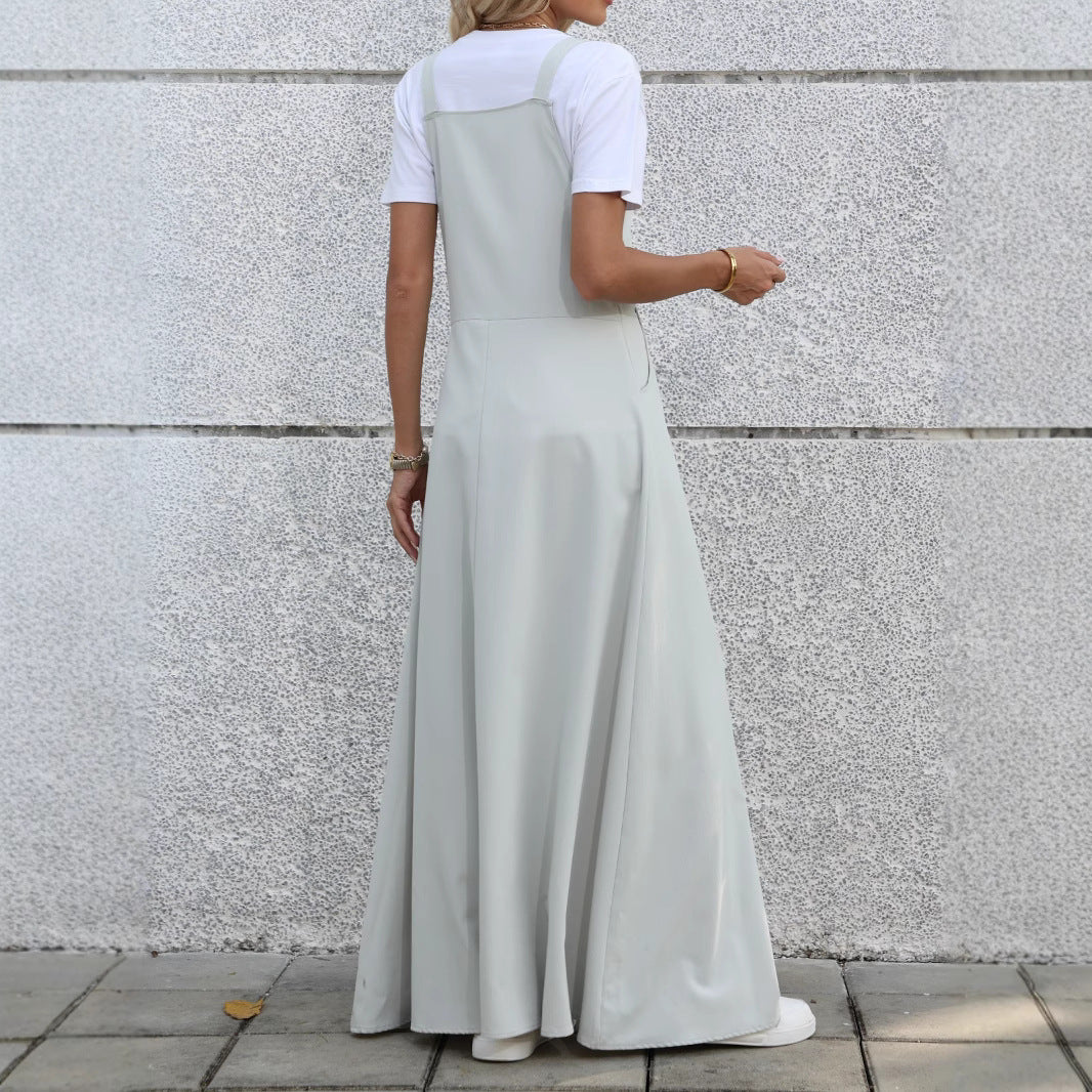 Robe maxi en denim ajustable pour femmes Chic und Stil