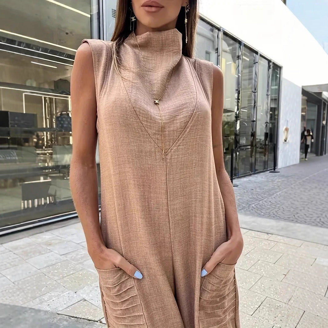Combinaison maxi aérée pour femmes avec des plis décoratifs et des poches latérales Chic und Stil
