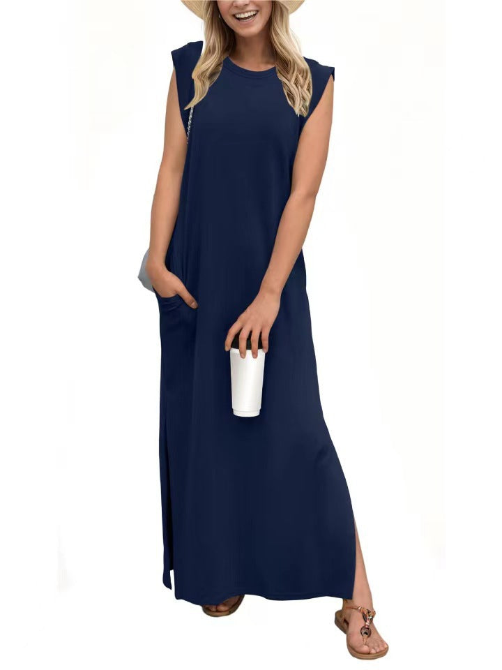 Robe maxi confortable pour femmes en matériau doux avec une coupe étroite Chic und Stil