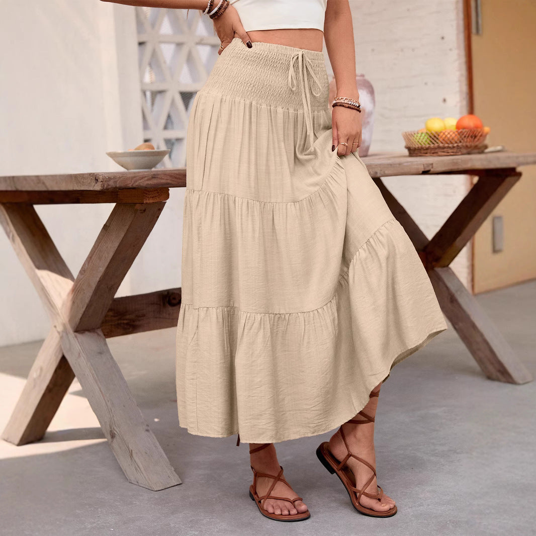 Jupe maxi à volants pour femmes avec cordon réglable Chic und Stil