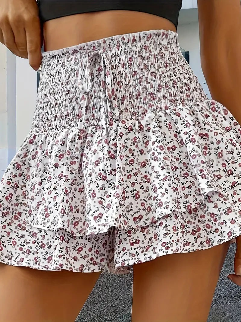 Jupe froncée à fleurs pour femmes Chic und Stil