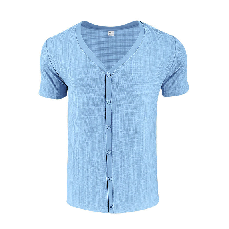 Chemise à manches courtes pour hommes avec design structuré Chic und Stil