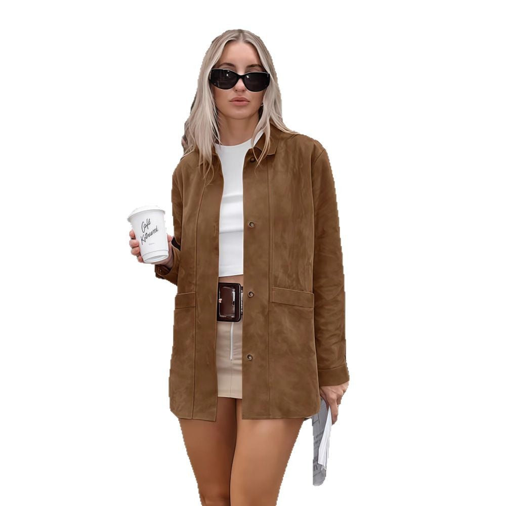 Dames élégante veste en simili cuir Chic und Stil