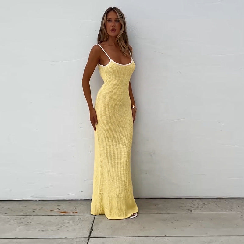Robe maxi côtelée élégante pour femmes Chic und Stil
