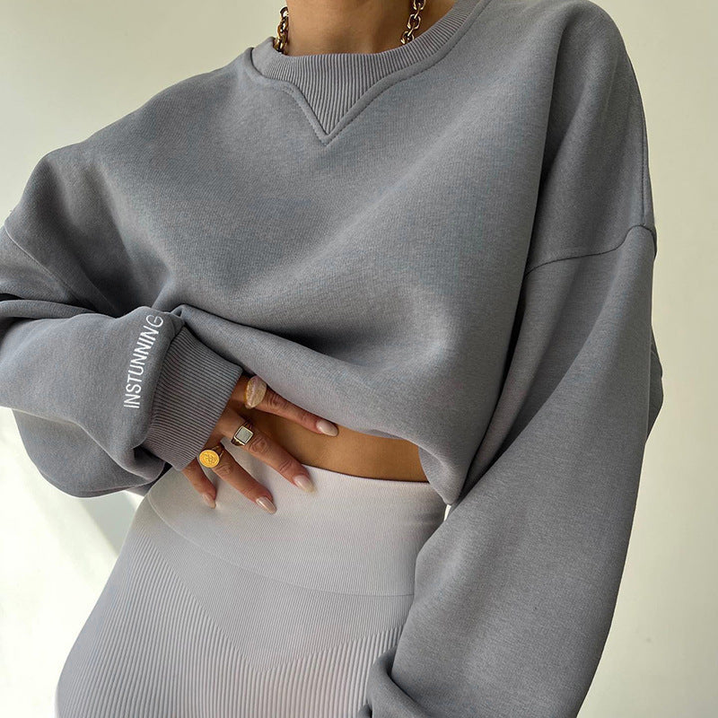 Sweatshirt décontracté pour femmes oversized avec des manches raglan et des coutures détaillées spéciales Chic und Stil
