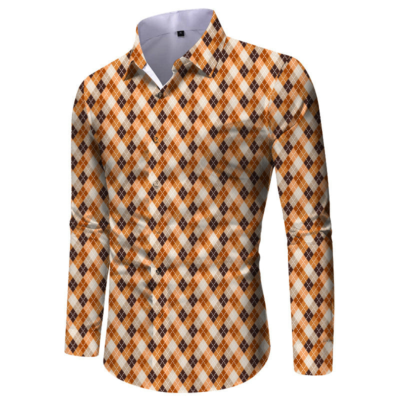 Chemise à manches longues pour hommes avec motif à carreaux Chic und Stil