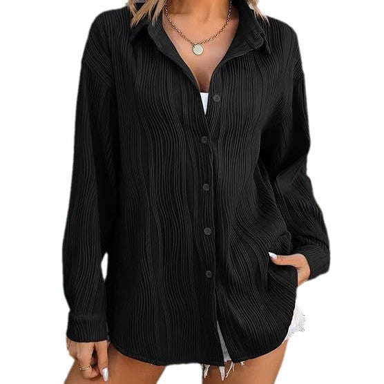 Blouse femme décontractée à manches longues avec motif rayé Chic und Stil