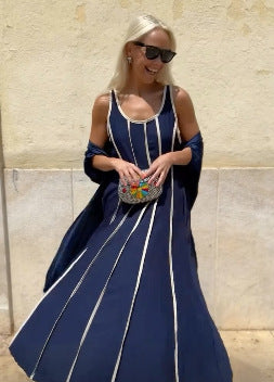 Robe maxi femme avec motif rayé tendance Chic und Stil