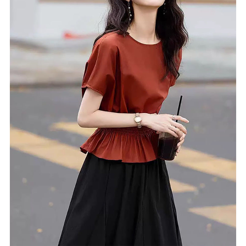 Top peplum froncé pour femmes Chic und Stil