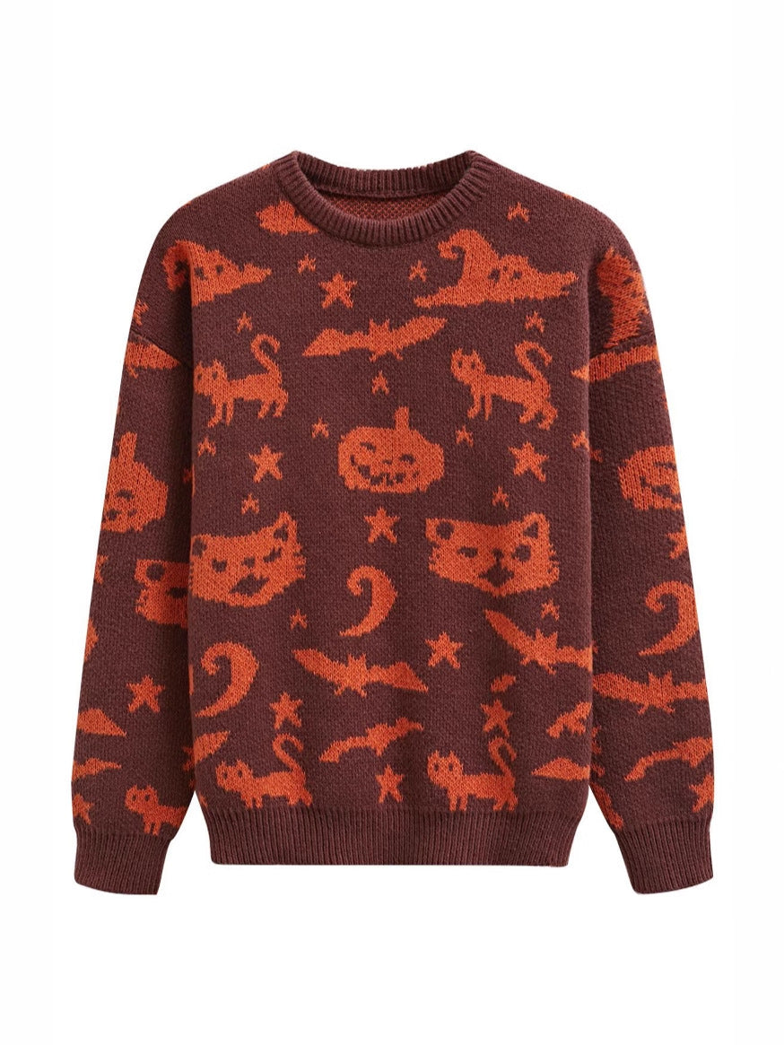Pull Halloween douillet pour femmes avec un design animal et motif tendance Chic und Stil