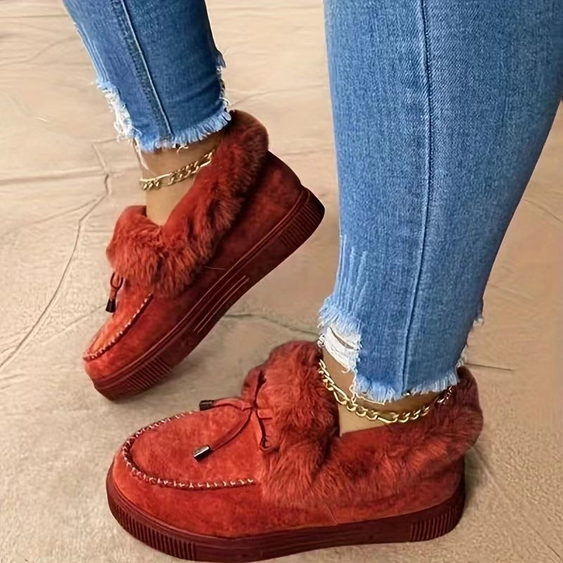 Baskets pour femmes avec col en fausse fourrure Chic und Stil