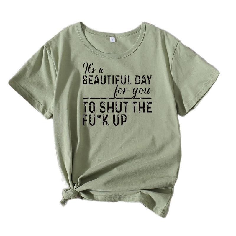 T-shirt graphique décontracté pour femmes Chic und Stil 1751262072
