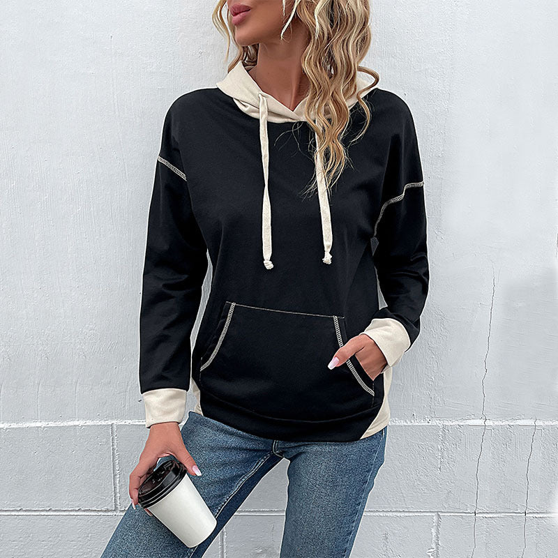 Pull à capuche décontracté pour dames avec design pratique de poches kangourou Chic und Stil