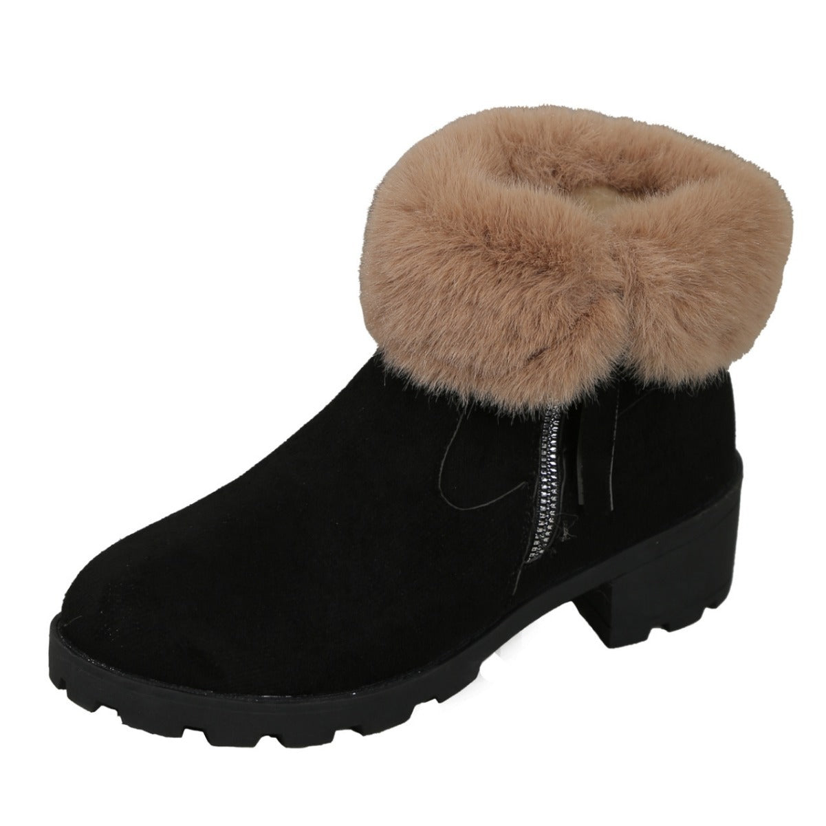 Bottes d'hiver pour femmes avec col en peluche et semelle antidérapante Chic und Stil