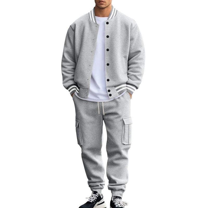 Veste bomber sportive pour hommes et pantalon de training cargo Chic und Stil