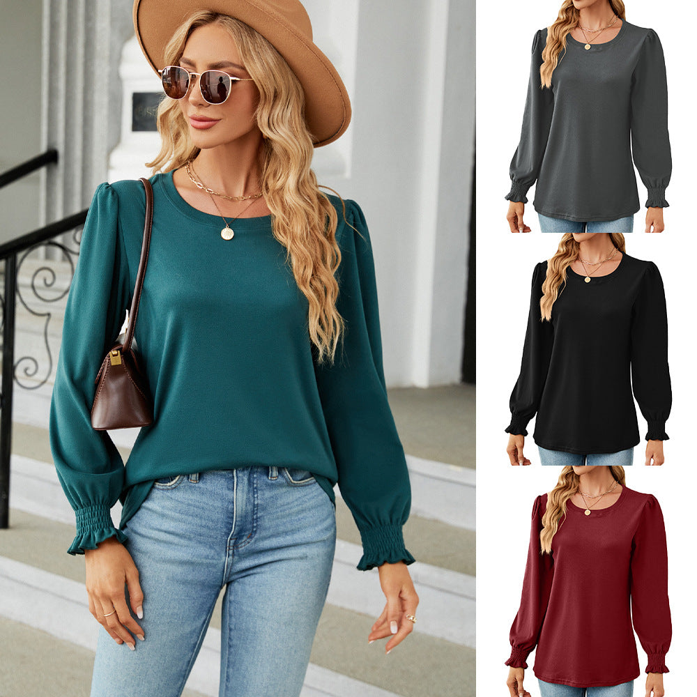 Pull femme avec manches bouffantes et poignets élastiques Chic und Stil