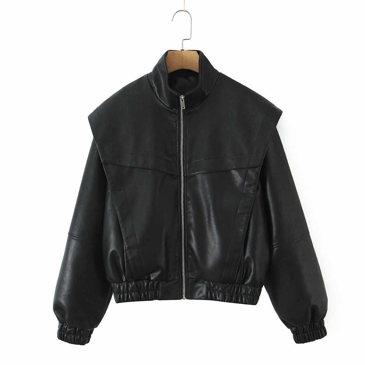 Dames en simili cuir Garde-robe avec des manches volumineuses Chic und Stil