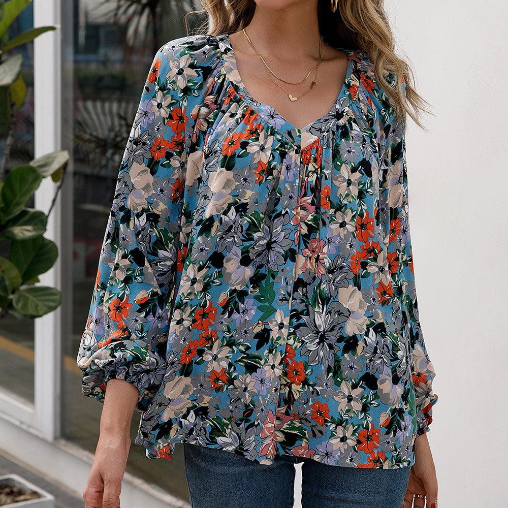 Blouse femme avec des motifs floraux et des manches légères Chic und Stil