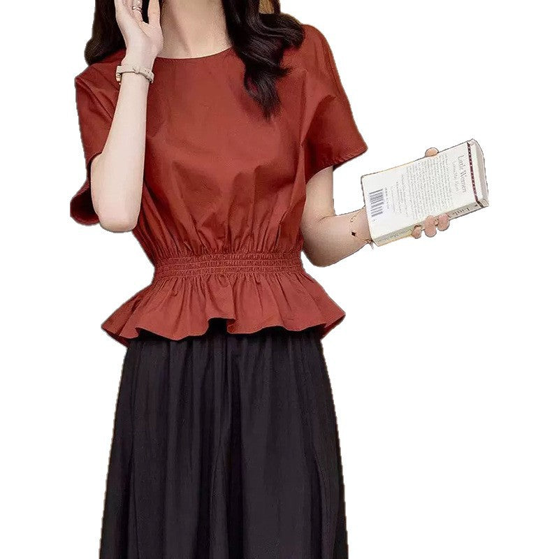 Top peplum froncé pour femmes Chic und Stil