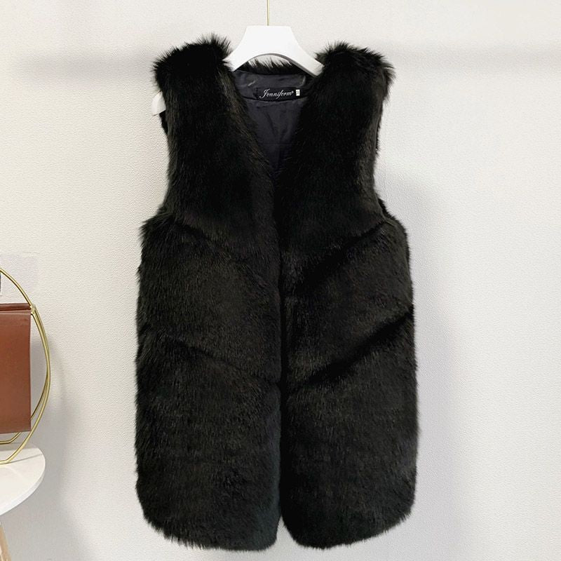Chic and stylish women's fur vest