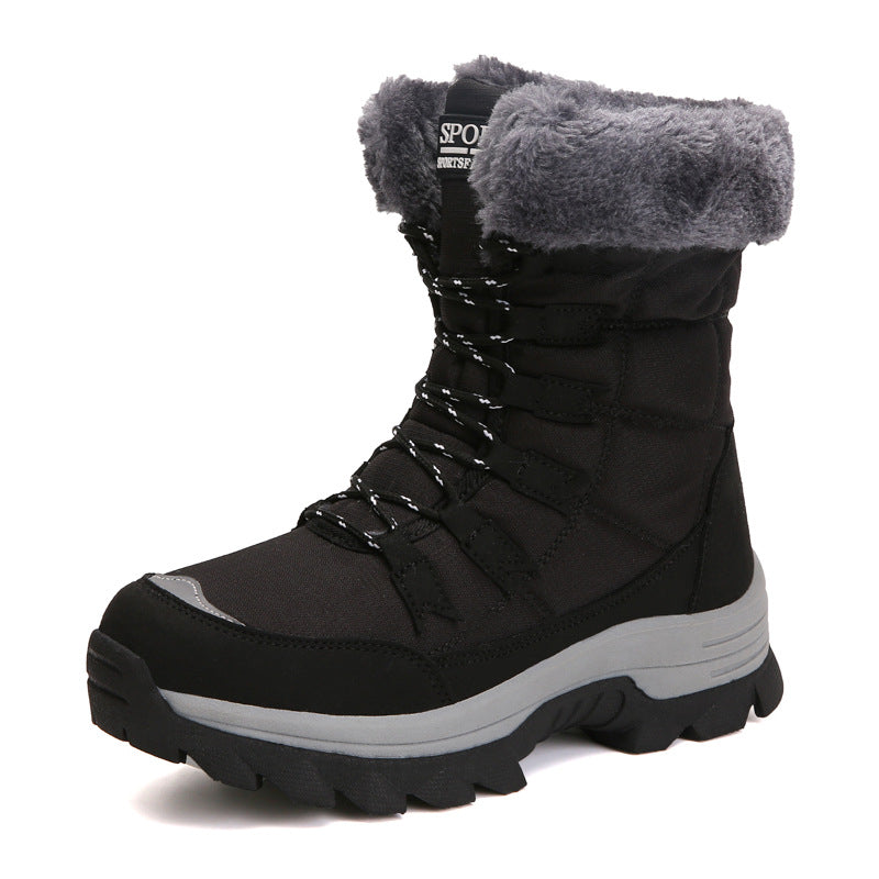 Bottes d'hiver pour femmes avec col en fausse fourrure douillette et semelle antidérapante Chic und Stil