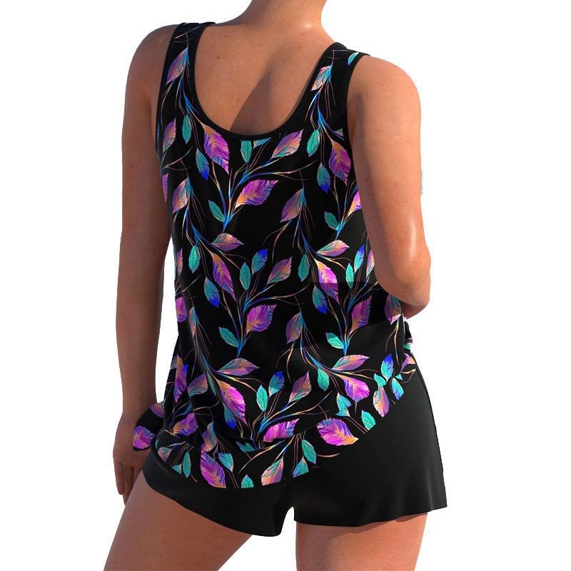 Femmes t-shirts et shorts de bain à motifs floraux Chic und Stil
