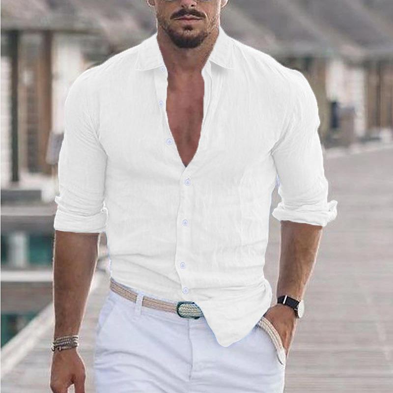Chemise en lin pour hommes avec coupe moderne et design cintré Chic und Stil