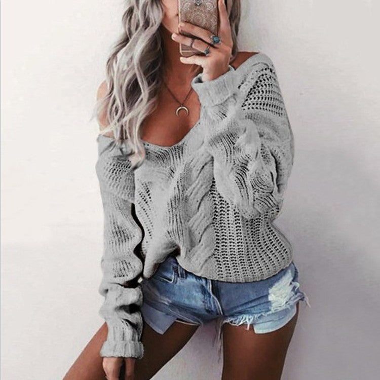 Pull pour femmes en grosse maille avec une structure en crochet aérienne Chic und Stil