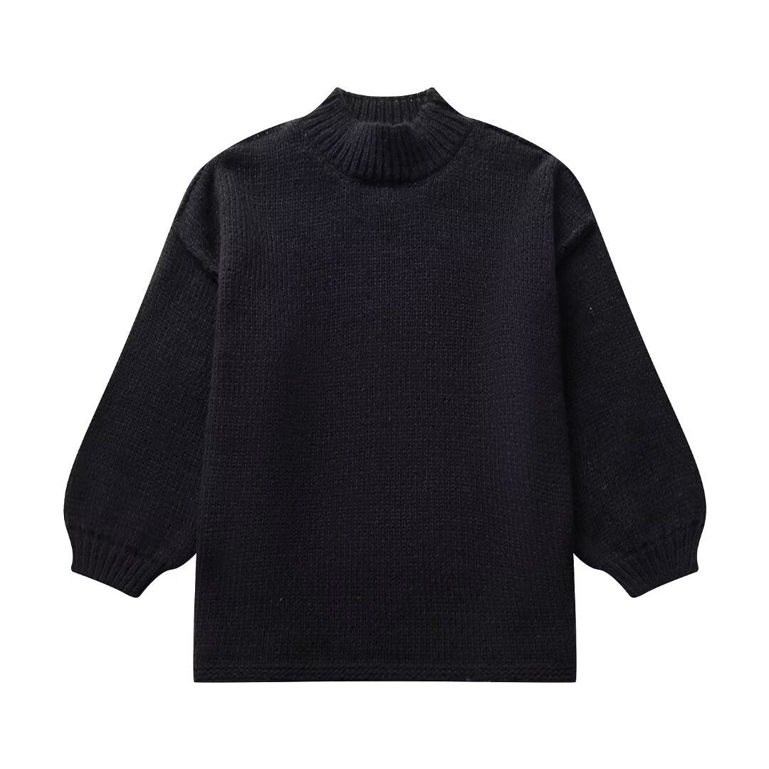 Pull en tricot élégant pour femmes avec col montant et coupe décontractée Chic und Stil