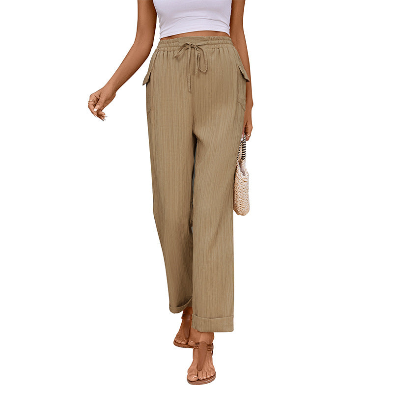 Women light pleated pants Chic and Style