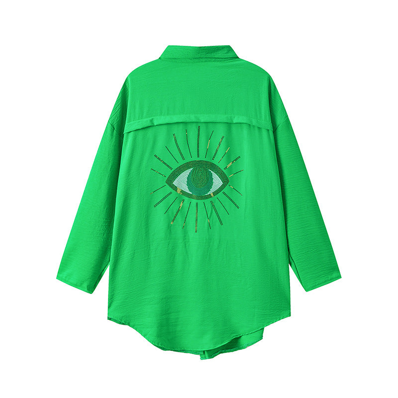 Chemise à boutons graphique pour femmes grande taille Chic und Stil