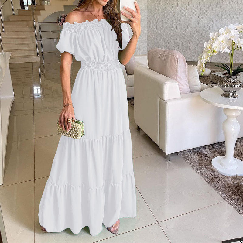 Robe Maxi à volants Off-Shoulder Chic und Stil