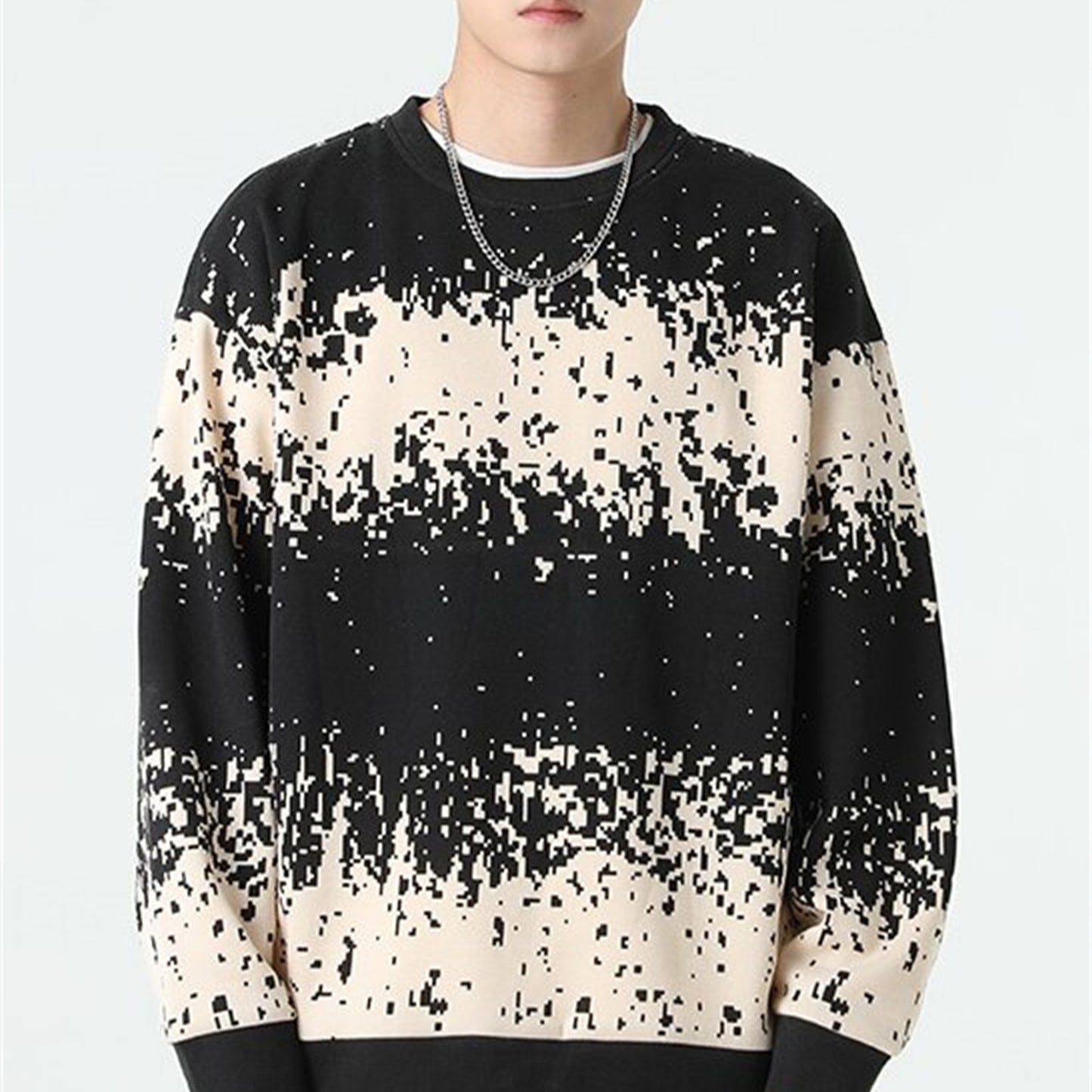 Sweat-shirt pour hommes avec impression numérique moderne Chic und Stil