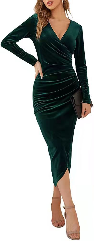 Robe portefeuille pour femmes avec une coupe flatteuse et un élégant décolleté en V Chic und Stil