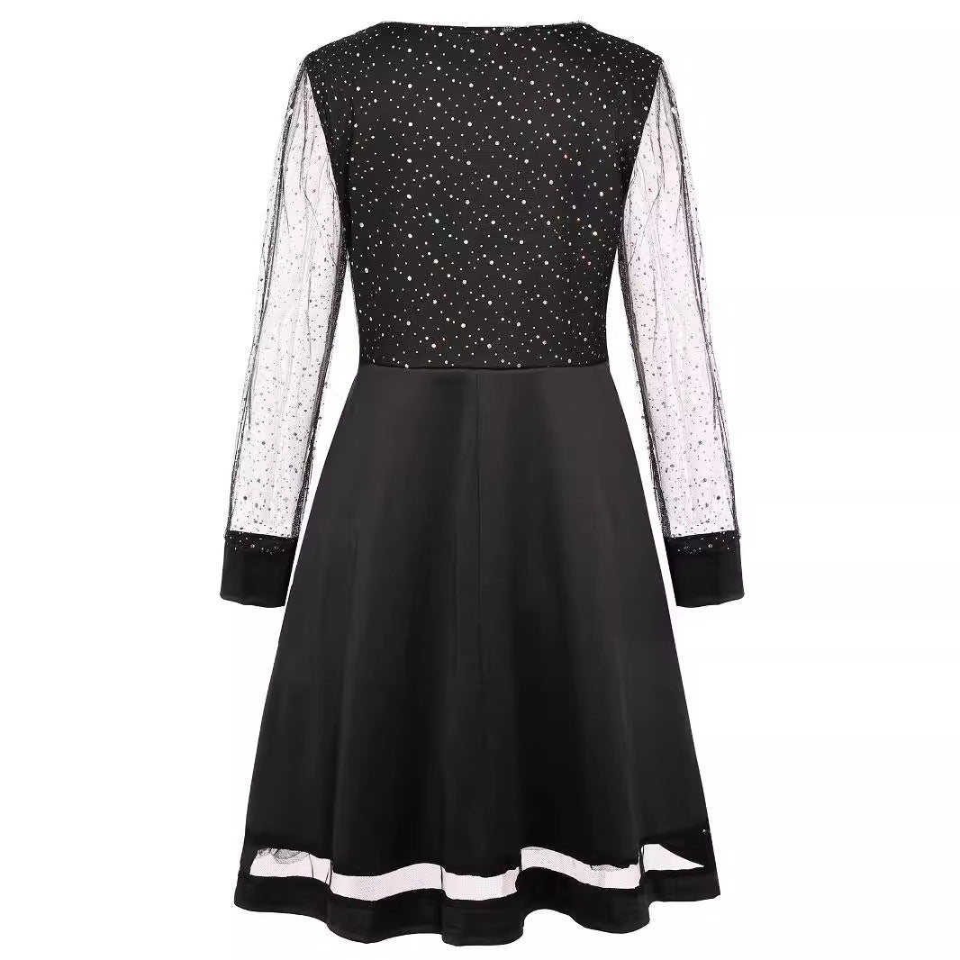 Robe portefeuille à décolleté en V scintillant Chic und Stil