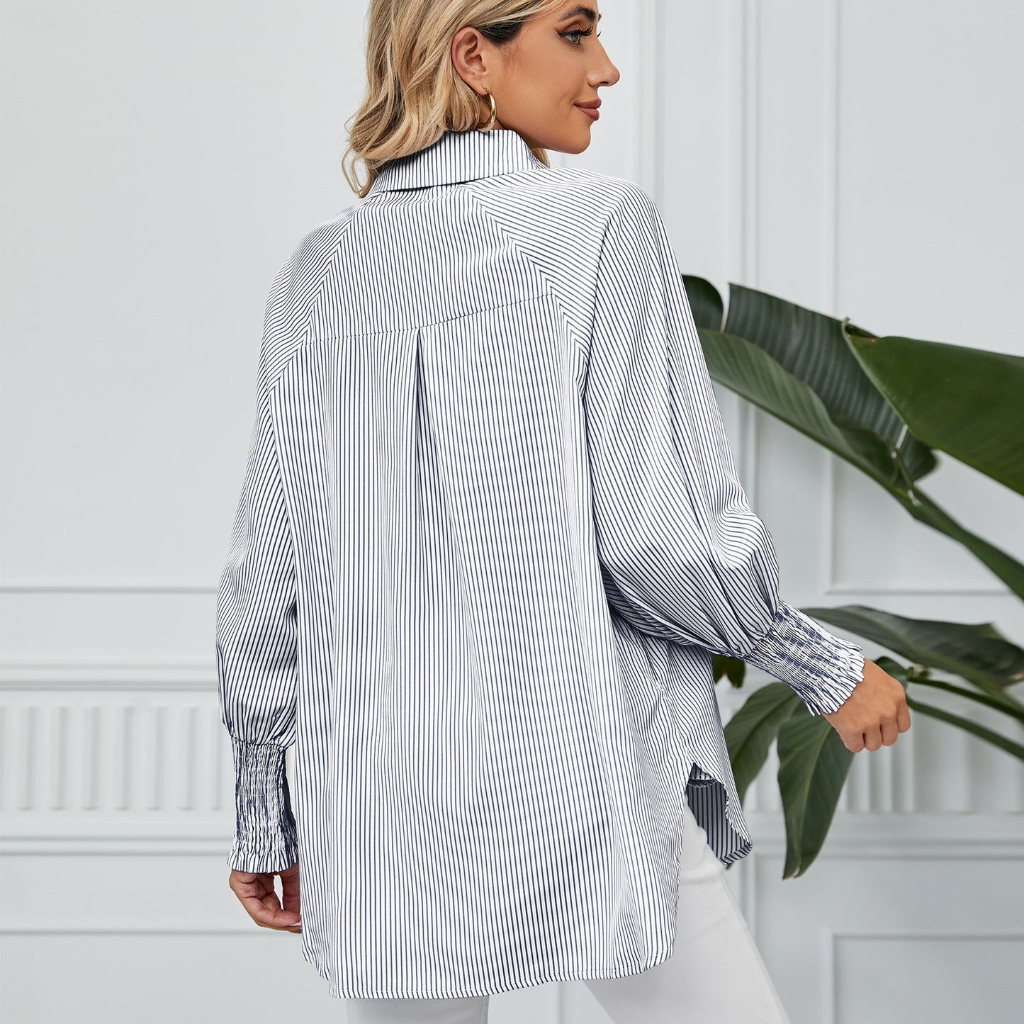 Blouse oversize décontractée pour femmes avec rayures Chic und Stil