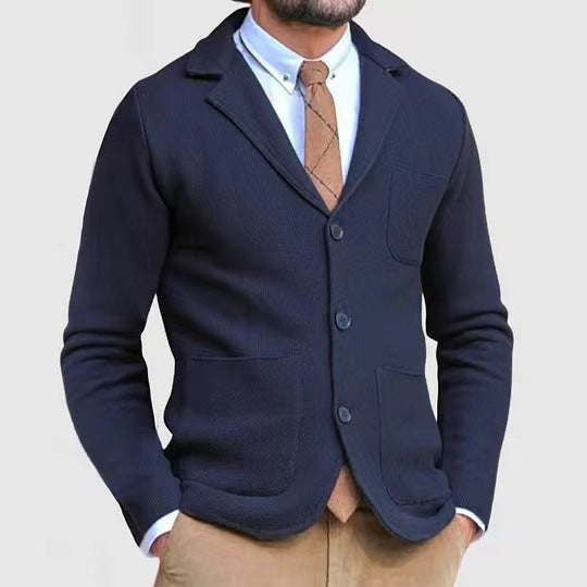 Blazer en tricot pour homme avec grandes poches et coupe moderne Chic und Stil