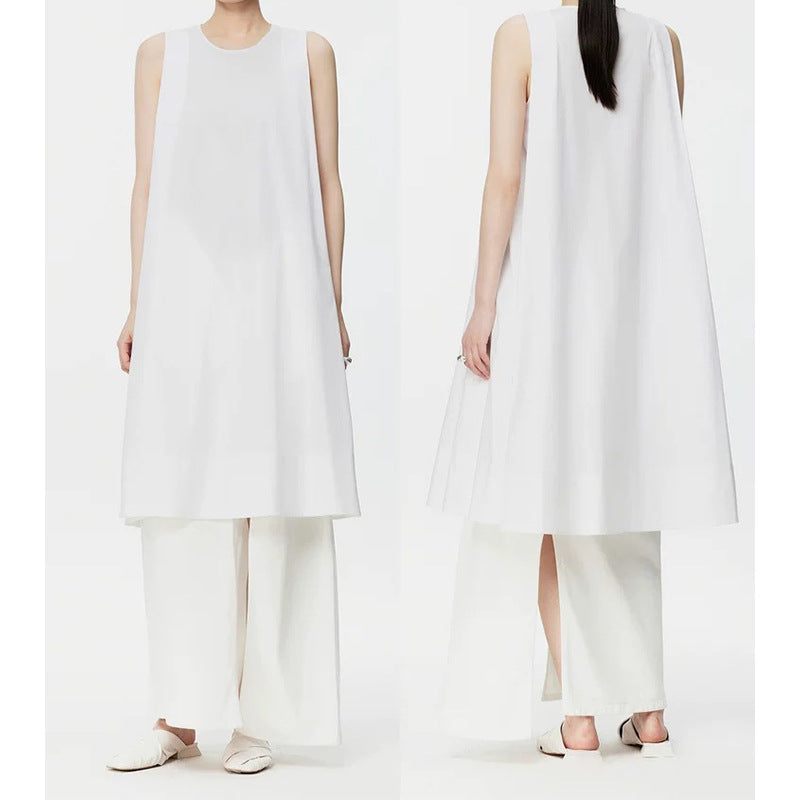 Robe midi évasée fluide pour femmes Chic und Stil