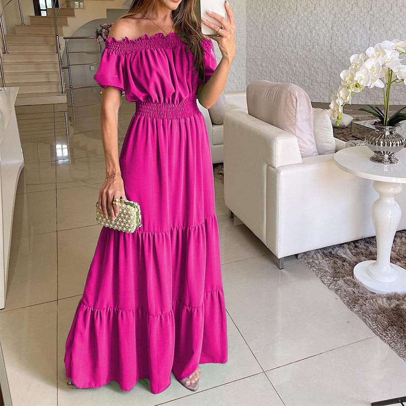 Robe Maxi à volants Off-Shoulder Chic und Stil