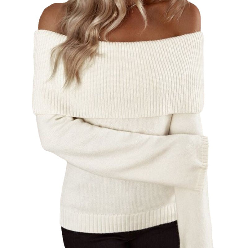 Dames Offshoulder-Tricot pull Chic und Stil