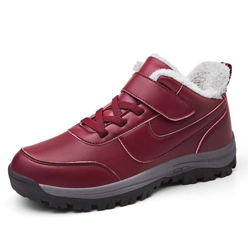 Bottines d'hiver pour femmes, doublées de chaude, avec semelle antidérapante et fermeture Velcro réglable Chic und Stil