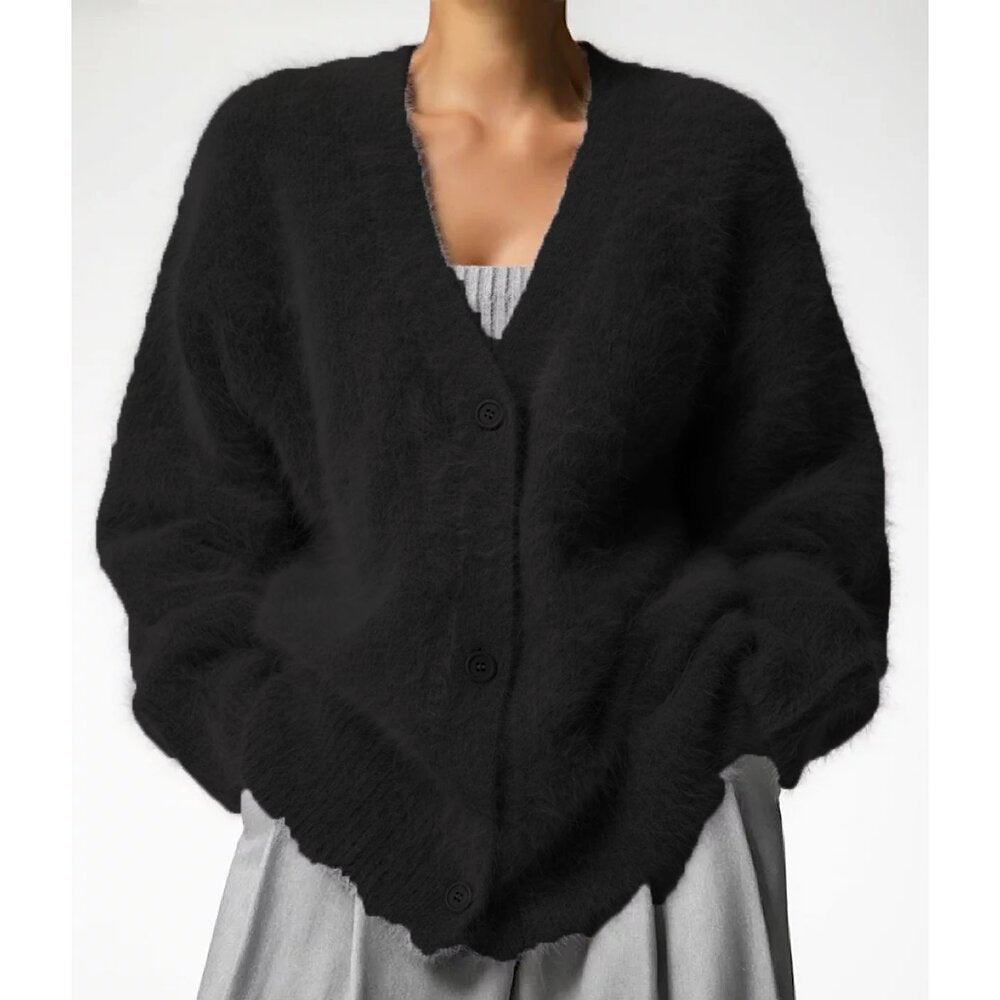Cardigan femme moelleux avec fermeture à boutons et coupe ample Chic und Stil