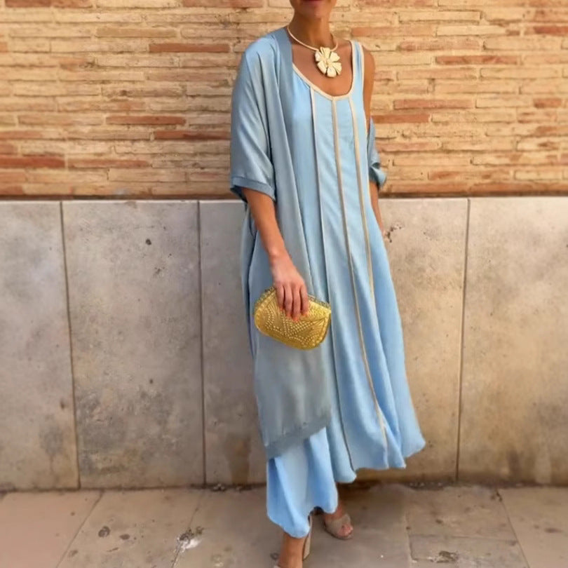 Robe maxi femme avec motif rayé tendance Chic und Stil