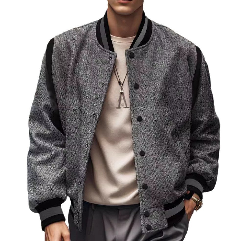Veste bomber sportive pour homme avec des manches contrastées et des boutons de haute qualité Chic und Stil